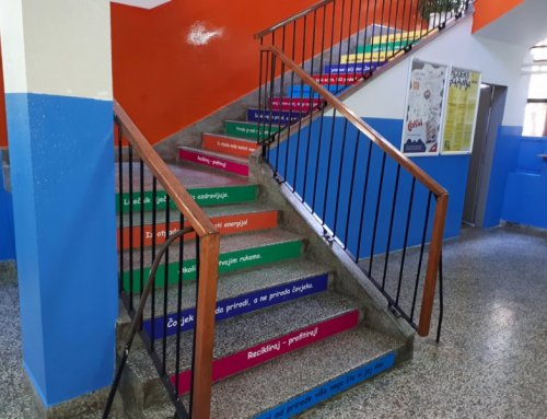 Placing decorative ecological labels in 11 Zenica schools